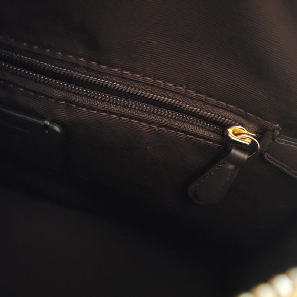 Coach Rowan Large Satchel Bag Black CV960 Black/Gold - Picture 8 of 14